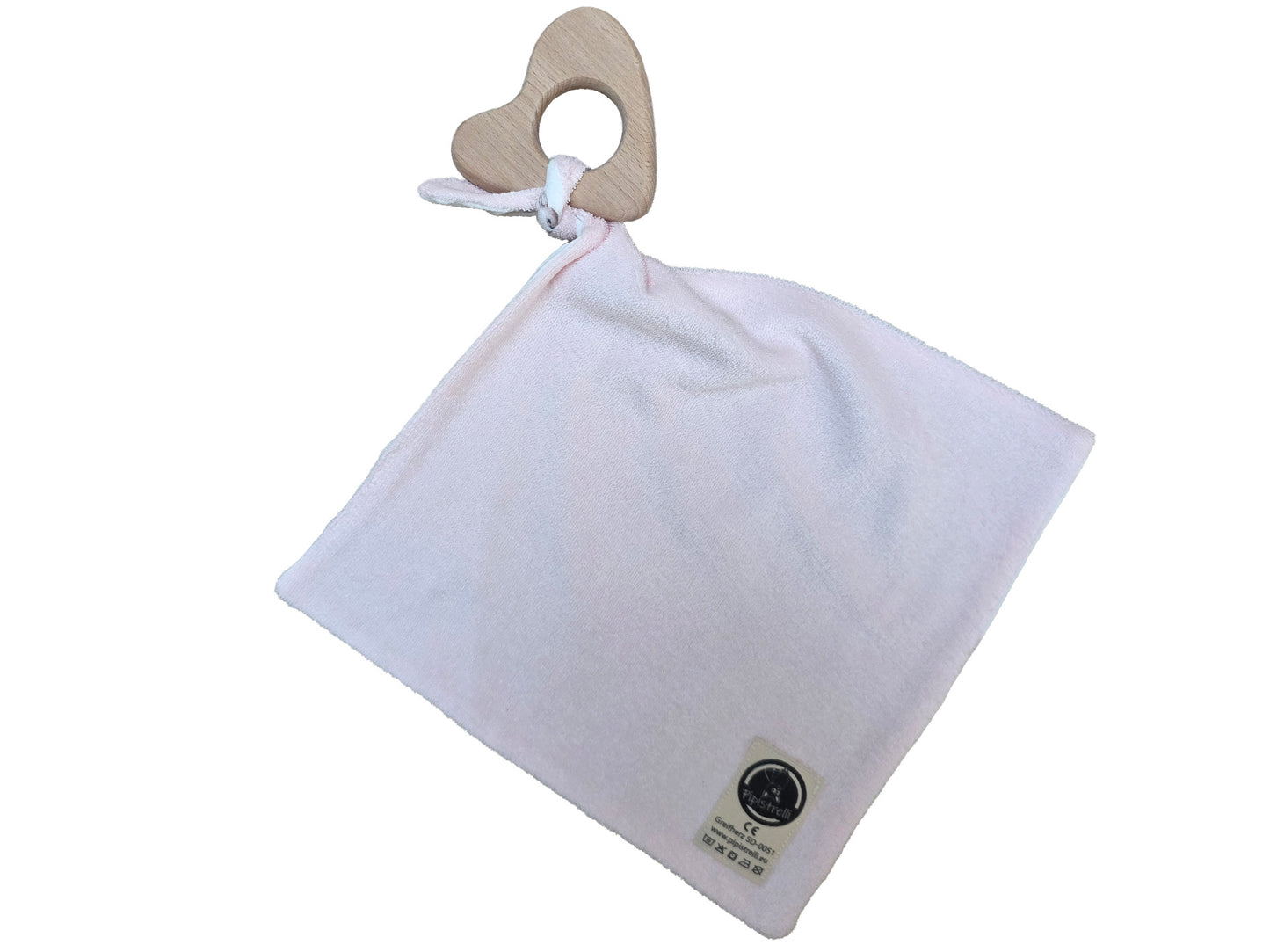 Bio Baby Greifherz mit Schnuffeltuch Frottee/Musselin