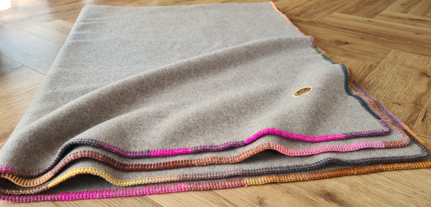 Exklusiv - 100% Merino Familien-Kuscheldecke 150x200cm - Einzelstück