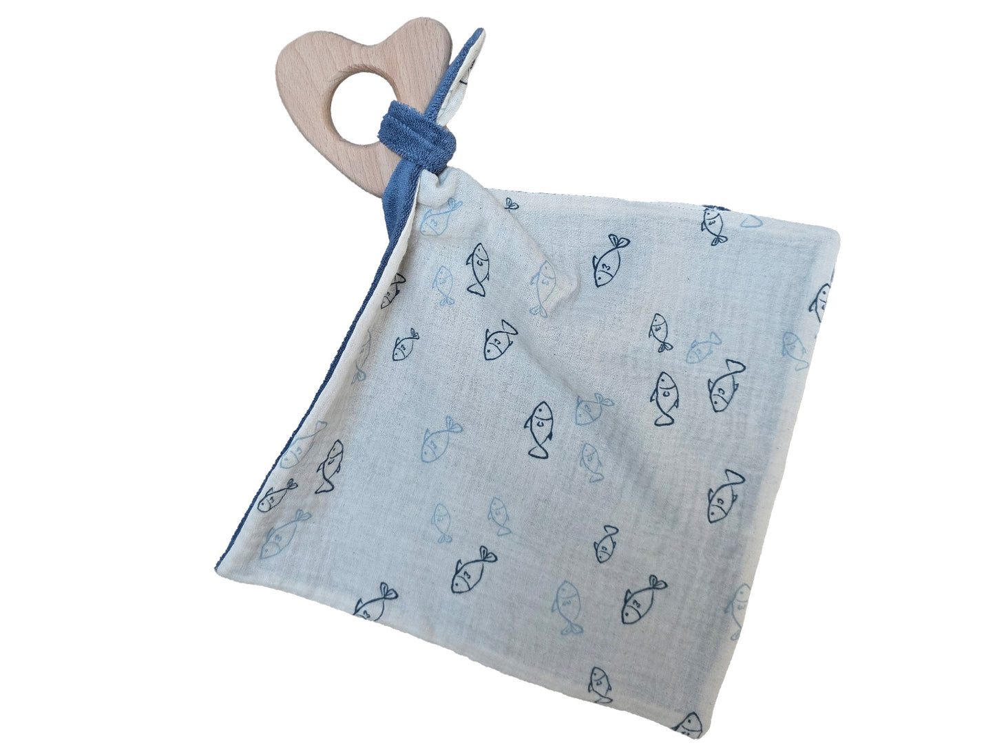 Bio Baby Greifherz mit Schnuffeltuch Frottee/Musselin