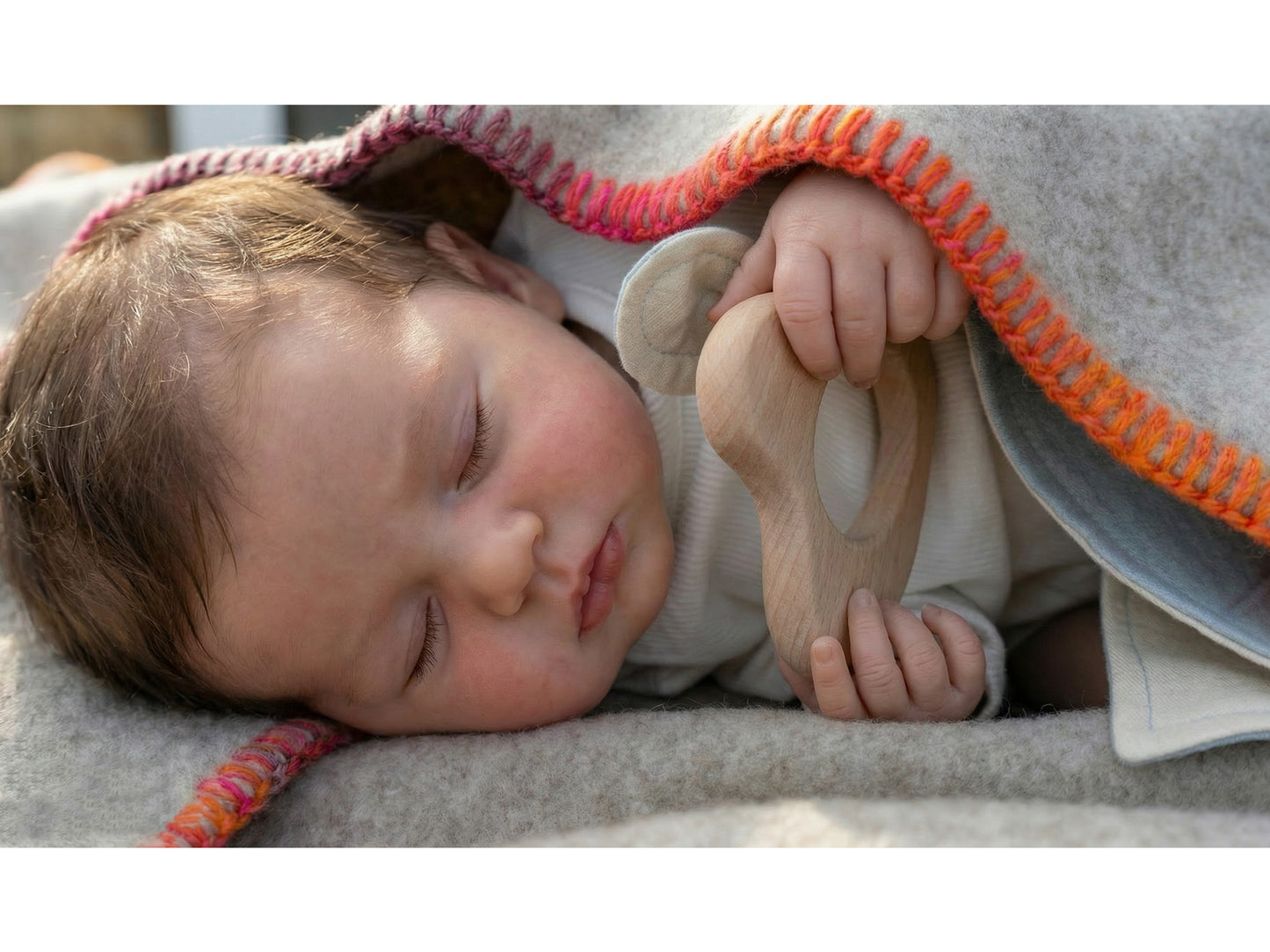 Bio Baby Greifherz mit Schnuffeltuch - Personalisierbar