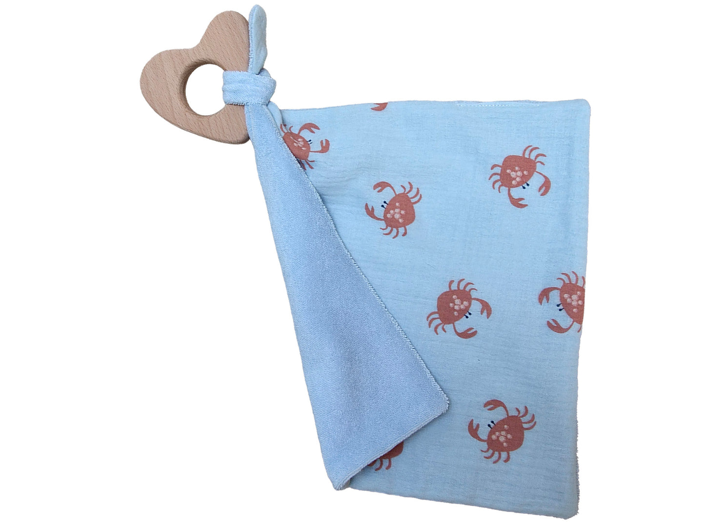 Bio Baby Greifherz mit Schnuffeltuch Frottee/Musselin