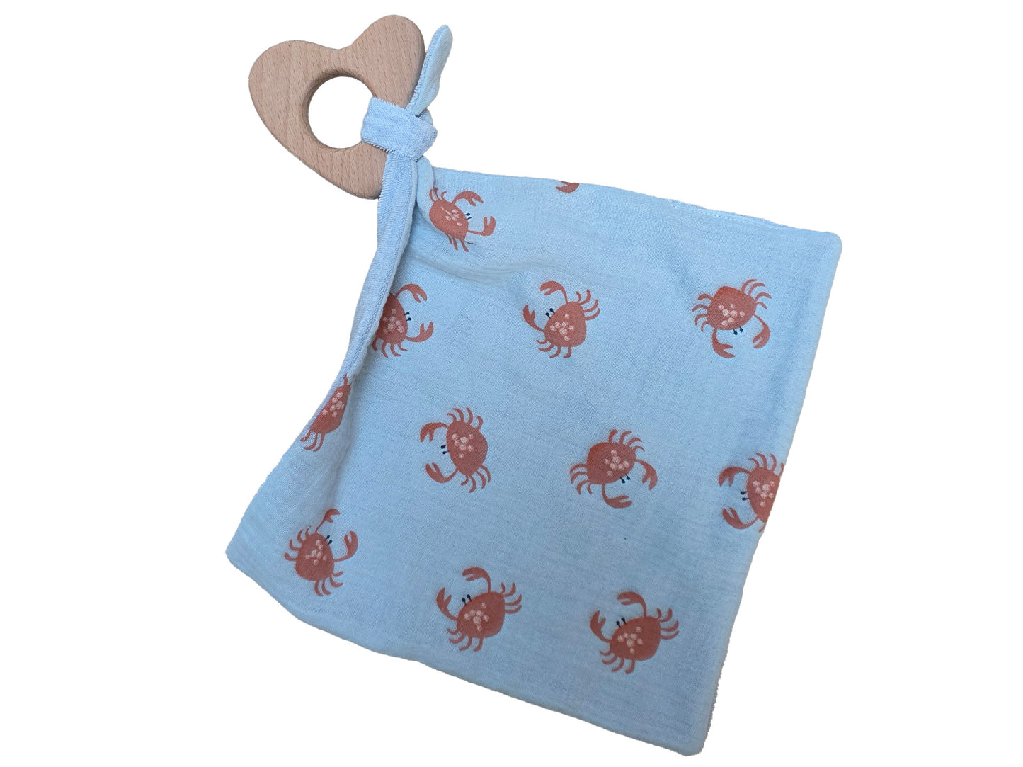 Bio Baby Greifherz mit Schnuffeltuch Frottee/Musselin