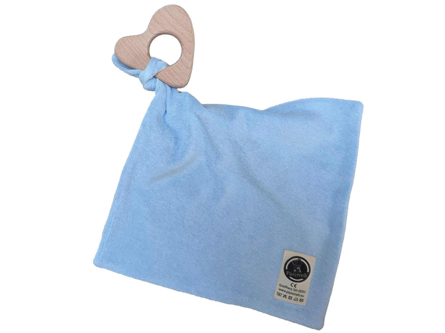Bio Baby Greifherz mit Schnuffeltuch Frottee/Musselin