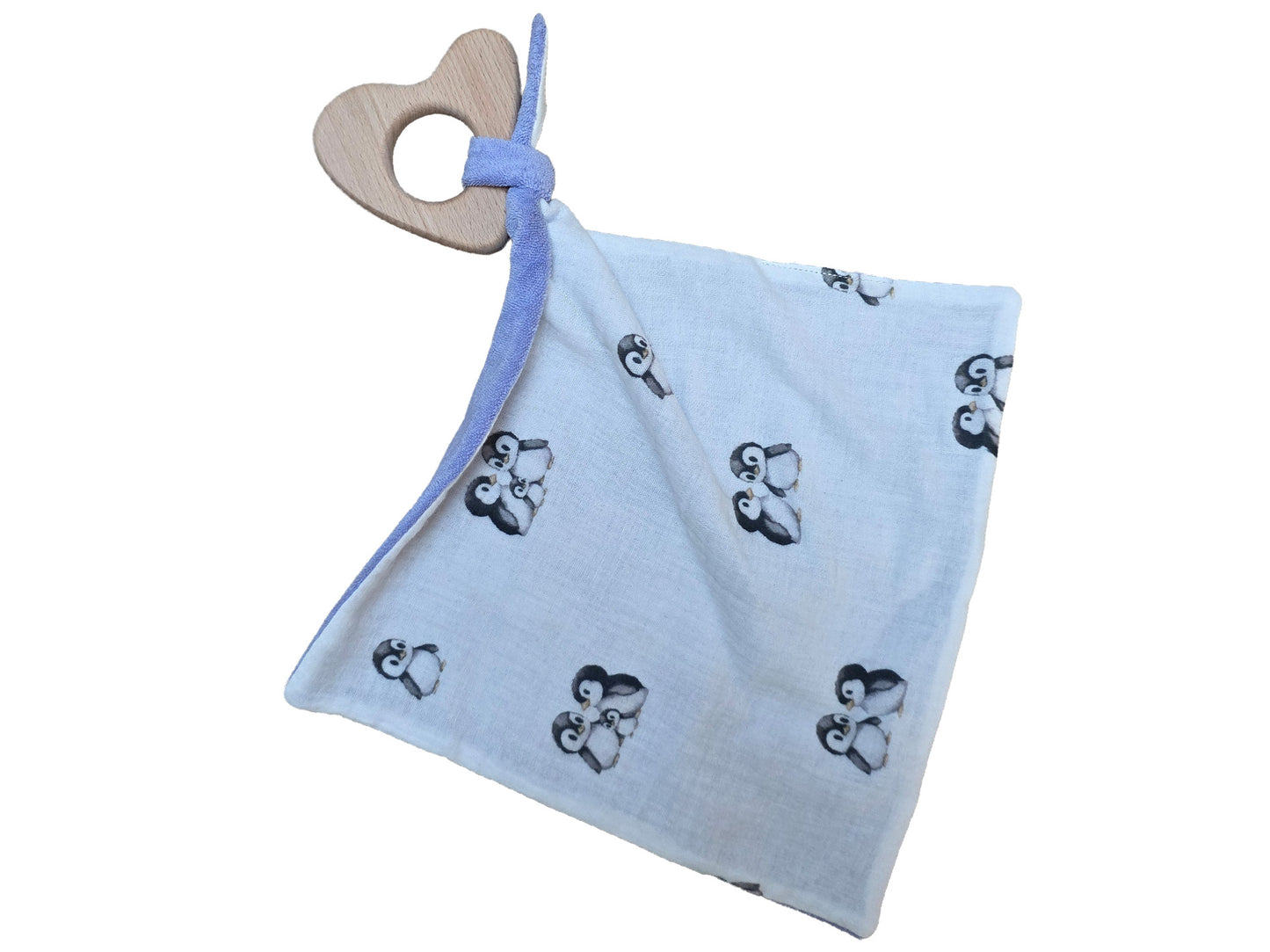 Bio Baby Greifherz mit Schnuffeltuch Frottee/Musselin